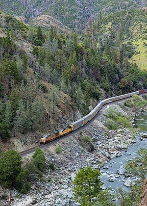 Union Pacific frieght train - Feather River Canyon Butte County, CA March 2022.jpg