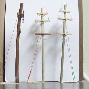 Ho Scale Hand Crafted Utility Poles