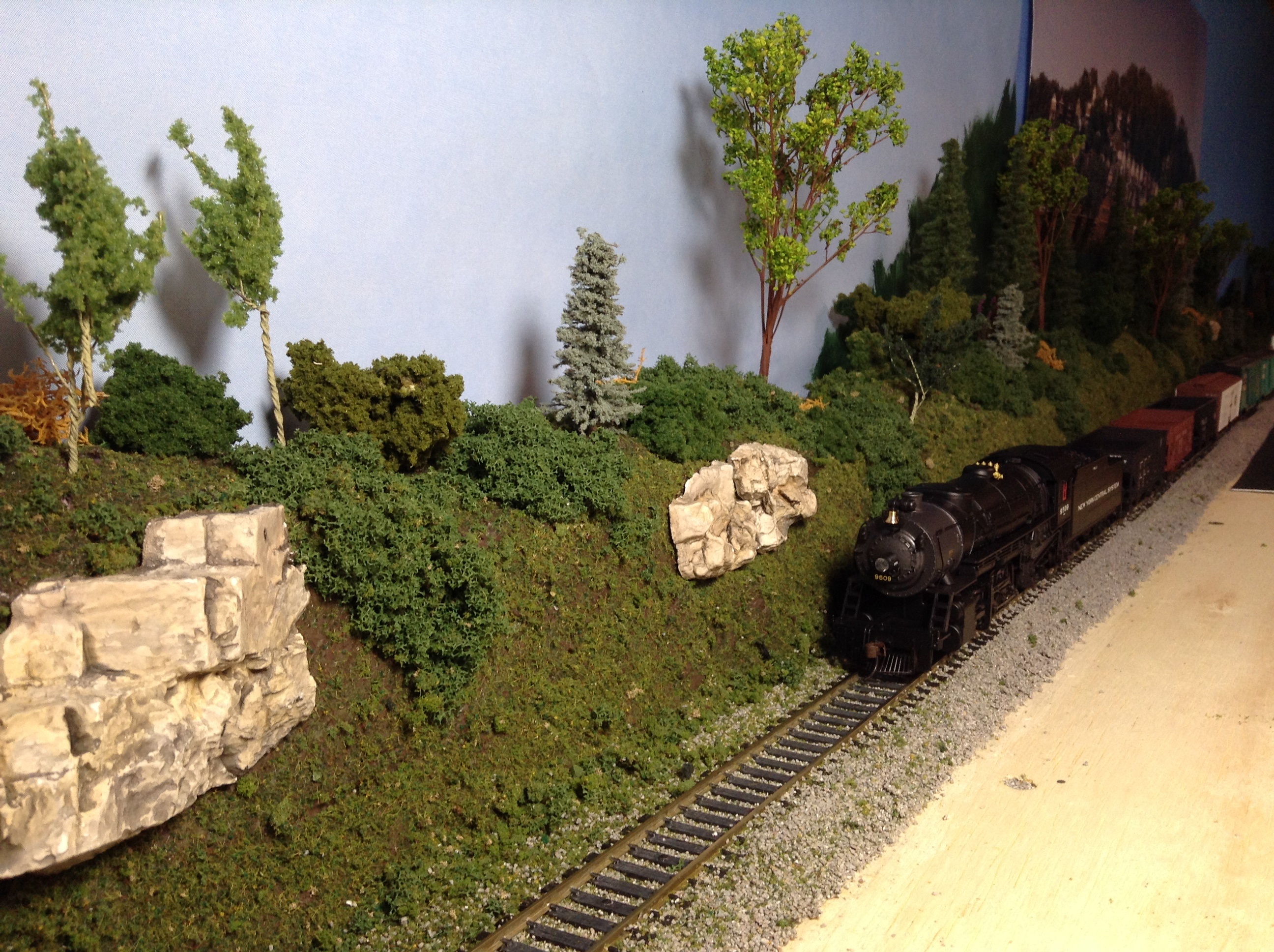Trains running through Pine Valley
