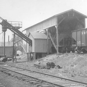 coal conveyor.  Also sand tower in background.